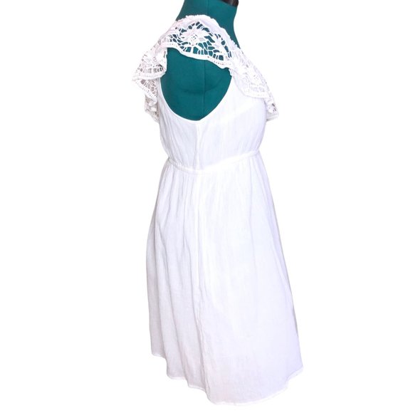 Lane Bryant White One Shoulder Crochet Dress - Picture 5 of 7